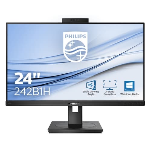 Philips B Line 242B1H/00 Diagonal de la pantalla: 60,5 cm (23.8") 1920 x 1080 Pixeles,Full HD, LED,4ms,Altavoces incorporados, WEBCAM, VGA, DVI-D, DP, USB, VESA, Regulable altura