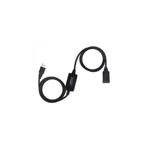 Alargador USB 2.0 - Cable de extensión de señal A Macho a A Hembra - 15m - Negro