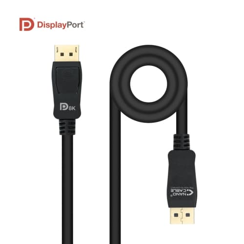 Nanocable - Cable DisplayPort 1.4 Certificado VESA DP/M-DP/M - Negro - 1.0m