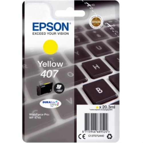 EPSON CARTUCHO 407 AMARILLO 1900PAG - WF4745
