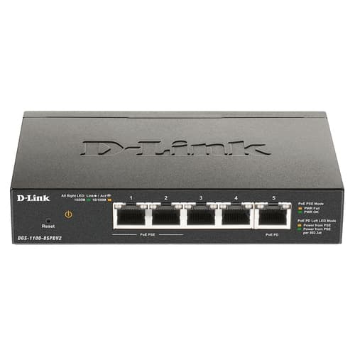 D-Link - DGS-1100-05PDV2 Switch 5xGb PoE 1xPD