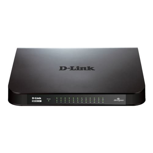 D-Link - Switch Gigabit Ethernet - 24 Puertos - 10/100/1000 Mbps - Velocidad de Hasta 2000Mbps - Bajo Consumo - Metálico