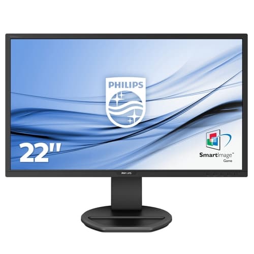 Monitor Philips 221B8LJEB 21.5" - Full HD - VGA, DVI-D, DisplayPort, HDMI -  Negro - Pivotante - Altavoces - Regulabre en altura - Entrada USB (4)
