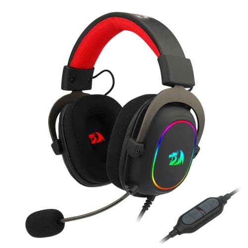 Redragon - ZEUS X Auricular Gaming RGB Virtual 7.1 USB Micrófono Negro
