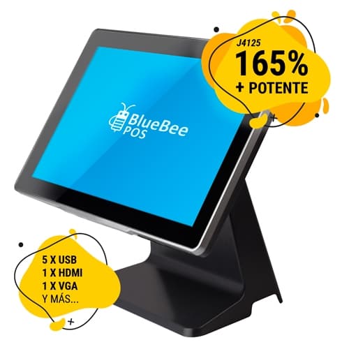 Bluebee - TPV Compacto BB-04-15 15" Capacitiva Intel J4125 - 4GB - 128GB SSD - HDMI - 5 X USB - 2YW