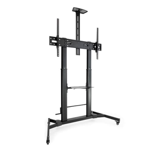 SOPORTE SUELO CON RUEDAS REGULABLE ALTURA MONITOR/TV 60-100 TOOQ NEGRO