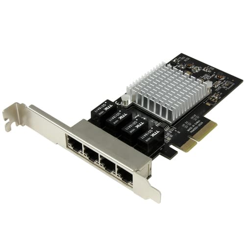 StarTech.com Tarjeta de Red PCI Express Ethernet Gigabit con 4 Puertos RJ45 Chipset Intel i350 - PCI Express x4 - 4 Puerto(s) - 4 - Par trenzado