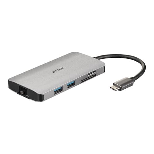 Dlink - Docking Station - Entrada USB-C - Metal Nano - 4K HDMI (max 30Hz en 4k) - RJ45 Gigabit - 3 x USB 3.0 - USB-C Power Delivery 100 W - Lector SD, SDHK, SDXC