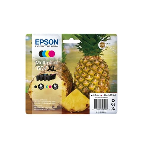 EPSON CARTUCHO 604XL MULTIPACK BK / C / M / Y XP-2200, WF-2910DWF - 604XL  *MAYOR CAPACIDAD*