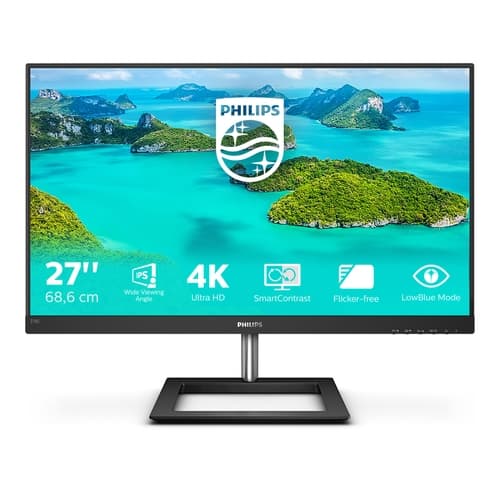 Philips - Monitor LCD 278E1A 68.58cm (27") - IPS - 4K 3840 x 2160 - UHD WLED - 4 ms - 60 Hz - HDMI, DisplayPort - Negro texturizado
