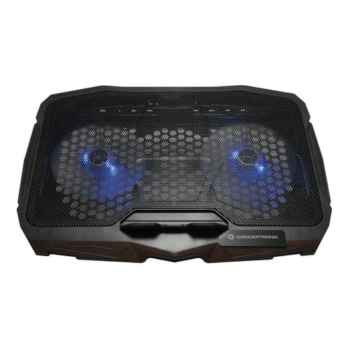 Conceptronic THANA07B - Base para portátil - 2 ventiladores 125mm - Hasta 17"