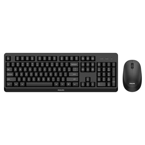 Philips - Combo teclado + raton inalámbrico SPT6307BL - 2,4 Ghz - Plug and play - Negro