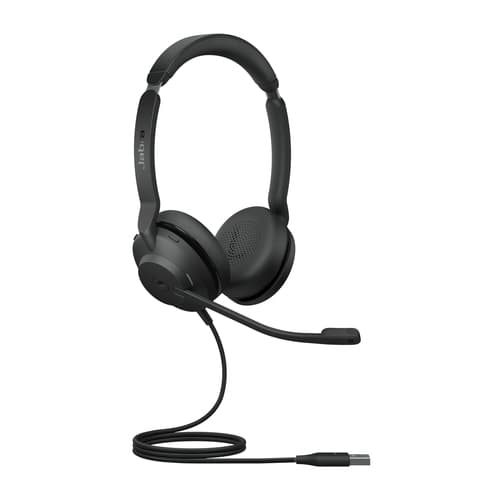 Jabra - Auriculares Evolve2 30 Cableado Intra-auriculaire Estéreo - Negro - Biauricular - Cobertor total de Oreja - 20 Hz a 20 kHz - 150 cm Cable - Tecnología MEMS Micrófono - USB Tipo A
