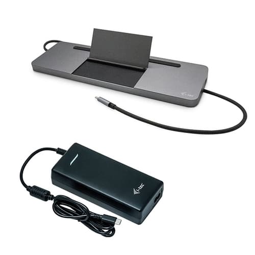 i-tec Metal USB-C Ergonomic 4K 3x Display Docking Station with Power Delivery 85 W + Universal Charger 112 W - USB 3.2 Type-C - USB Power delivery 85W
