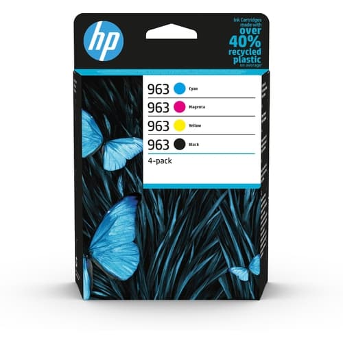 HP Cartucho Nº963 - Pack de 4 - Negro/Cian/Magenta/Amarillo - 6ZC70AE