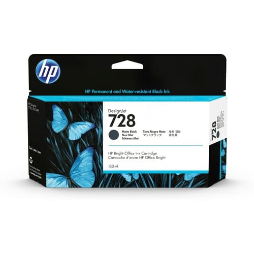 HP 728 Negro Mate Cartucho de Tinta Original - 3WX25A