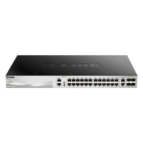 SWITCH GESTIONABLE L3 D-LINK STACKABLE DGS-3130-30TS/E  24P GIGA + 2P 10G + 4P 10G SFP+