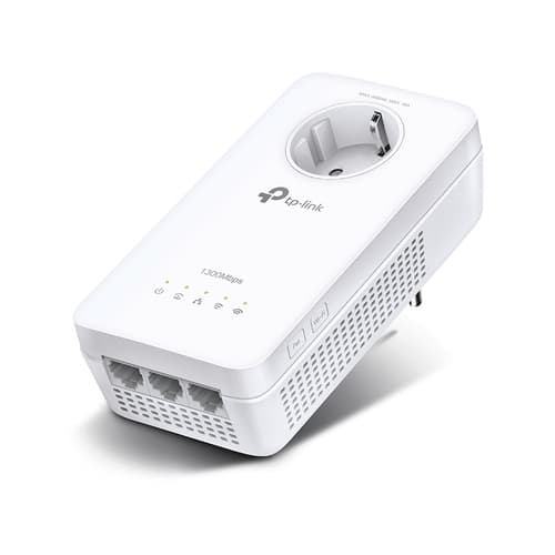 HOMEPLUG WIFI TP-LINK TL-WPA8631P CON PASSTHROUGH 3P GIGA WIFI AC1300 DUALBAND  300 Mbps at 2.4 GHz + 867 Mbps at 5 GHz, 1300 Mbps Powerline