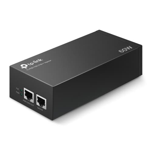 POE INJECTOR TP-LINK POE170S 2P GIGBIT 60W PASA DATOS Y ALIMENTACION POR EL MISMO CABLE HASTA 100 METROS PLUG AND PLAY