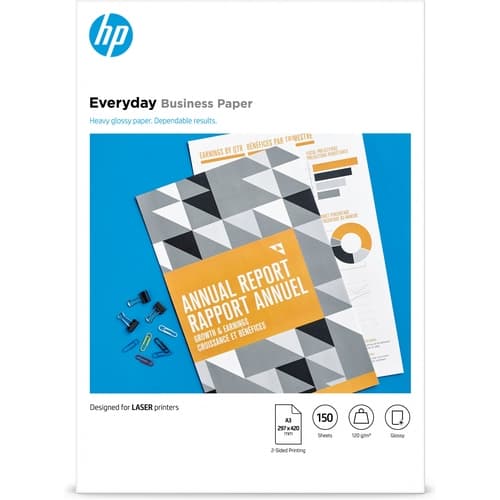 HP Papel Laser brillante A3 120g 150hojas