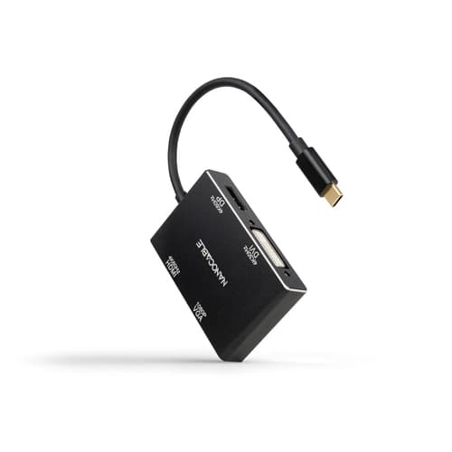 CONVERSOR USB-C A HDMI/H-DVI/H-DP/H-VGA/H 10CM NEG