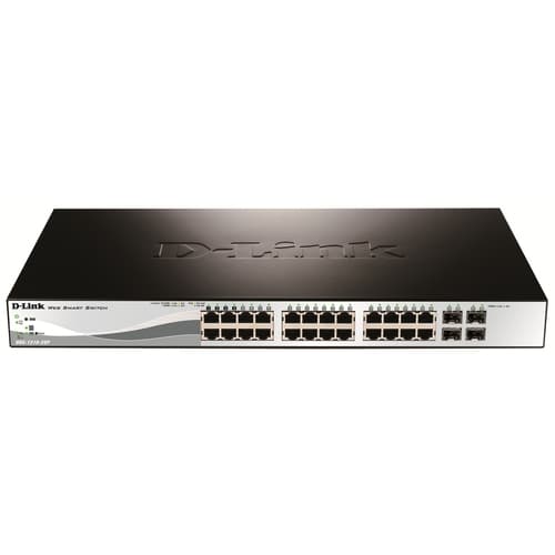 SWITCH SEMIGESTIONABLE D-LINK DGS-1210-28P/E 24P GIGA (24P POE 193W) + 4P GIGA COMBO RACK