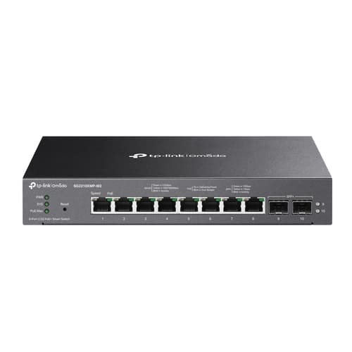 SWITCH SEMIGESTIONABLE TP-LINK SG2210MP-M2 10P   8P POE+ 2.5Gbs + 2P 10G SFP+ TOTAL 160W POE