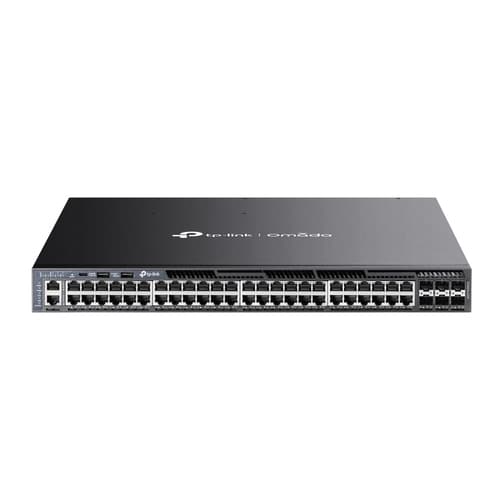 SWITCH GESTIONABLE L3 TP-LINK SG6654XHP 48P GIGABIT CON 6 SLOTS SFP+ 10G PUERTO DE CONSOLA RJ45/USB-C RACK 1U 19