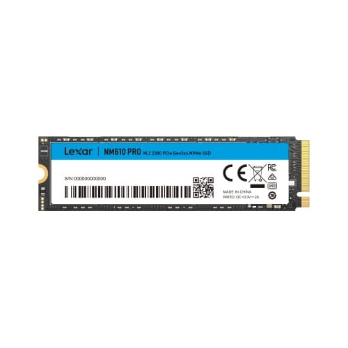 Lexar NM610Pro - 1TB - M.2 2280 PCIe Gen3x4 NVMe - hasta 3300MB/s lectura - hasta 2600MB/s escritura - 3 años garantía
