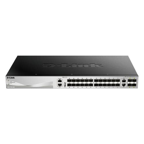 SWITCH GESTIONABLE L3 D-LINK STACKABLE DGS-3130-30S/E 24P SFP + 2P 10G + 4P 10G SFP+