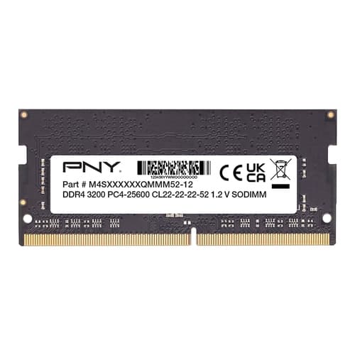 PNY - DDR4 - 8GB - SO-DIMM de 260 espigas - 3200 Mhz / PC4-25600 - 1.2 V - CL22
