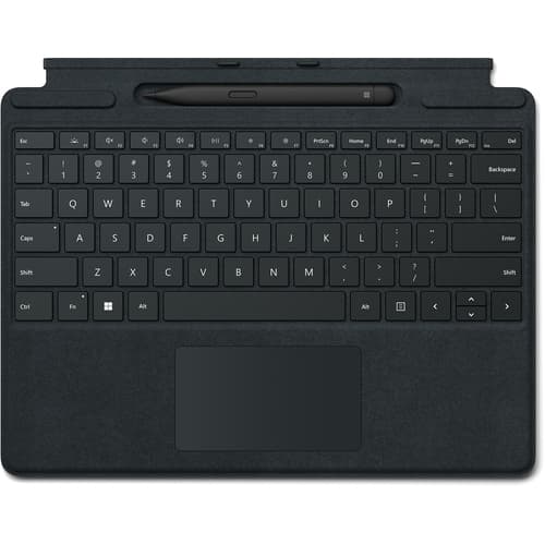 Teclado microsoft surface type + pen para surface pro11/10/9/8 negro