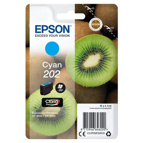 EPSON Singlepack Cyan 202 Claria Premium Ink con RF