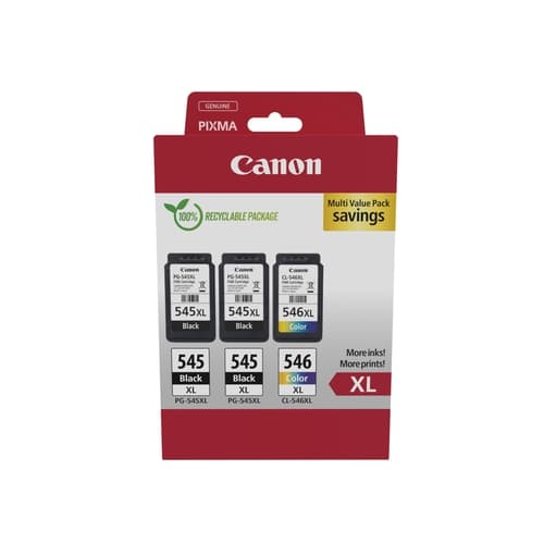 Canon PG-545XL/CL-546XL Multipack de 3 Cartuchos de Tinta Originales - 8286B013