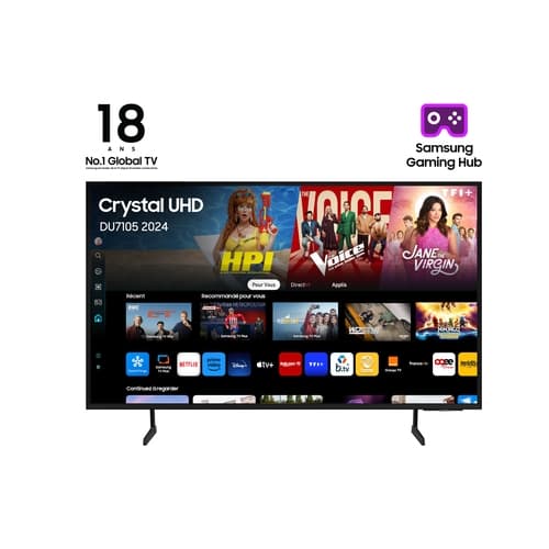 Televisor Samsung Crystal UHD TU65DU7105 65"/ Ultra HD 4K/ Smart TV/ WiFi