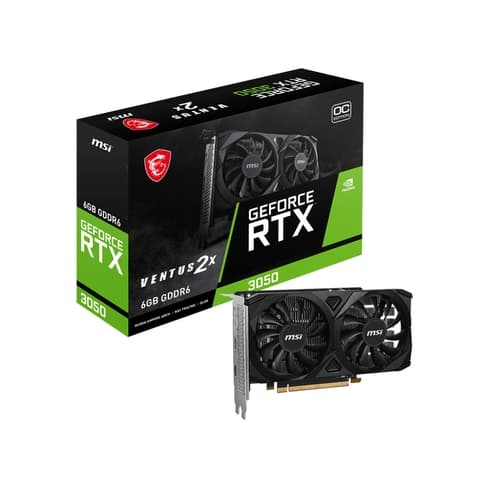 MSI VGA NVIDIA RTX 3050 VENTUS 2X E 6G OC DDR6 - 1 x DP - 2 x HDMI