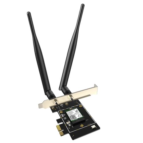 Tenda E33 - Tarjeta de red - AX5400 - Tribanda - Gigabit WiFi 6E - PCIe - 2 antenas - 802.11ax - 2,4/5/6GHz - Bluetooth