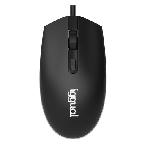 iggual Ratón óptico COM-LED-1600DPI negro