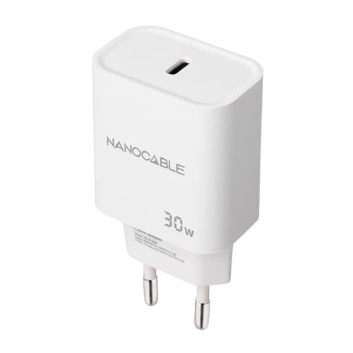 CARGADOR USB-C PD 30W BLANCO