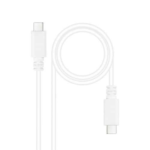 CABLE USB 2.0 3A TIPO USB-C/M-USB-C/M BLANCO 1.0 M
