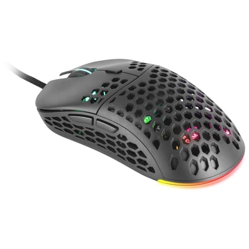 Mars Gaming Raton Gaming ligero RGB negro