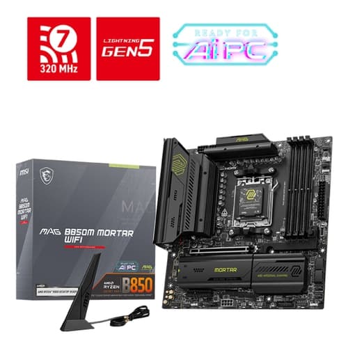 MSI Placa Base MAG B850M MORTAR WIFI mATX AM5
