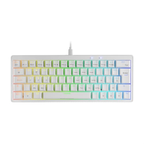 Mars Gaming Teclado MKMINIPRO Mecánico RGB Blanco