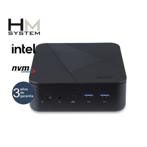 HM Liten Acer - Mini - Montable detrás de monitor- Intel Core i3-1315U - 16GB - 512GB M.2 - Wifi - USB-C - HDMI - 3 años garantía - 30 días DOA