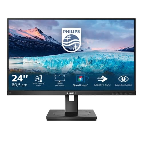 Monitor Profesional Philips S-Line 242S1AE 23.8"/ Full HD/ Multimedia/ Regulable en altura/ Negro