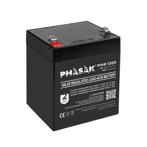 Bateria PHASAK de plomo-acido 12V 5Ah