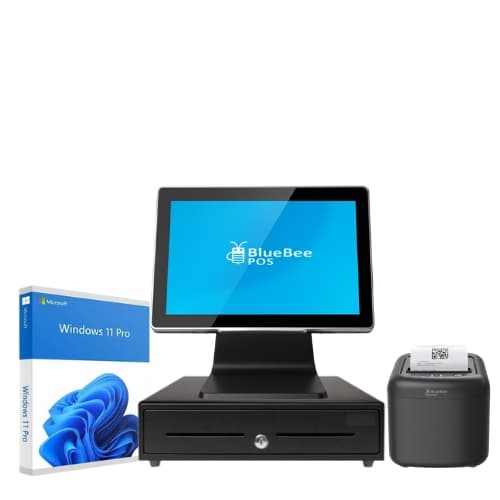 POS-ONE PACK: TPV Compacto 15" J6412 - Impresora ticket - Cajón portamonedas - W11P