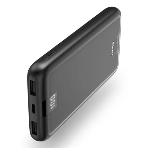 POWERBANK HAMA PERFORMANCE 10 10000 mAh 2xUSB-A 1xUSB-C INDICADOR DE CARGA COLOR ANTRACITA