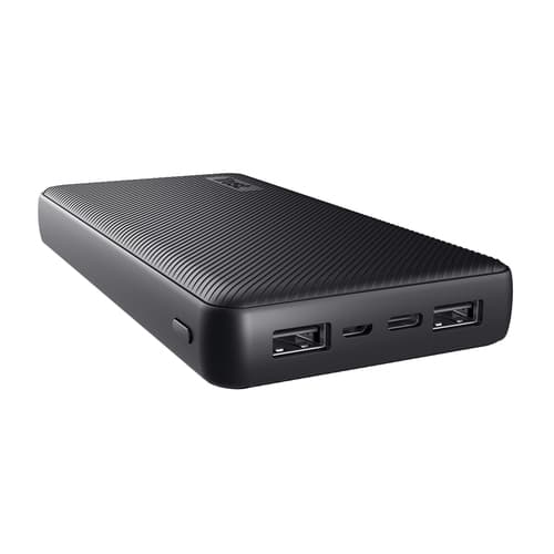 POWERBANK UNIVERSAL TRUST 24676 PRIMO 20000mAh COLOR NEGRO INPUT MICRO USB Y USB-C OUT 2 USB-A 1 USB