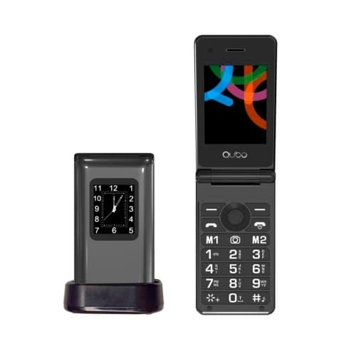 Telefono Qubo X-28BKC Negro - 2,8"+1,77" - Base
